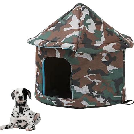 Maison pour Compagnie en Plein air Niche pour Chat avec Toit (1/5)