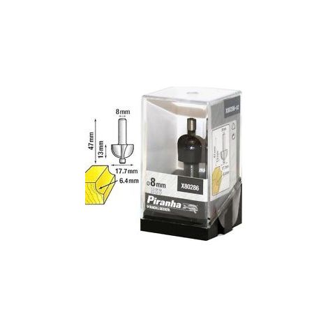 Fresa concava con guida mm17.6 x80286 b&d piranha