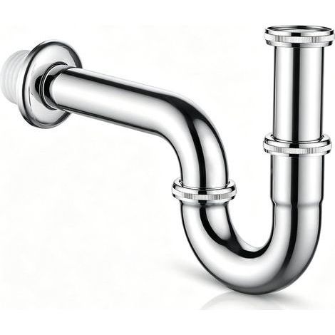 Siphon Lavabo Réglable Siphon Inox Chromé Anti Odeur et Anti Fuite,1"1/4 x 32 mm,Pour Lavabo ou Lave Mains,Acier Inox 304 Facile à Installer (1/5)