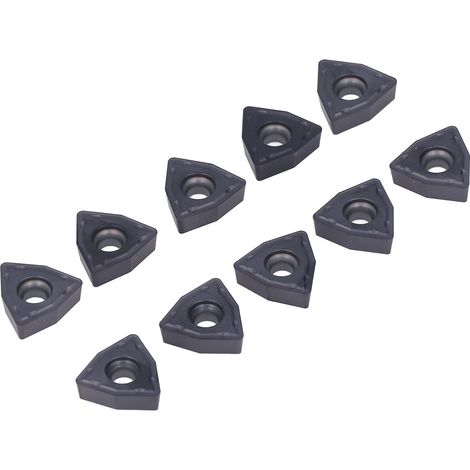 Lot de 10 plaquettes de tournage en carbure pour tour CNC, compatibles avec les porte-outils de tournage indexables WCMX080412FX (1/5)