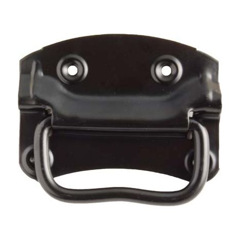 MANIGLIA AMERICANA X BAULE - ACCIAIO NERO MM  90X65- 12 pezzi