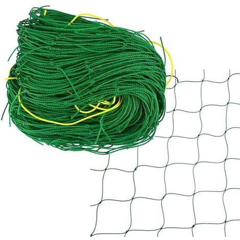 Filet d'escalade pour plantes - Filet d'escalade - Filet d'escalade pour plantes et fleurs - Vert - 2x5 M - Support pour jardin ou serre - Mailles 10 cm - PE (1/5)