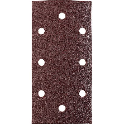 kwb Schleifstreifen 93x186 mm - Edelkorund, Körnung 40, 80, 240 - Werkzeugloser Wechsel - Für Holz und Metall - Hochwertige Qualität, Braun (1/5)