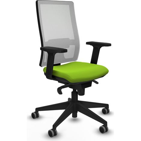 Horna sincro malla blanca similpiel pistacho brazos 2D base piramidal ruedas 65mm engomadas (1/5)