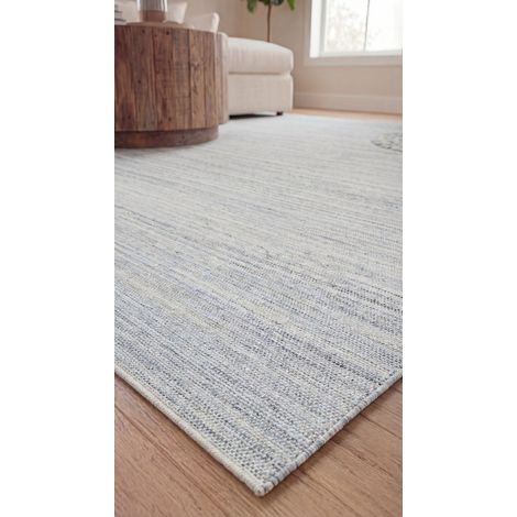 Tapis Kelim moderne Tapis Dream  - 200x150cm, Rectangular - 100% Laine vierge - Tissé main - Bleu clair