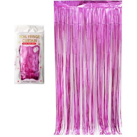 Rideau en soie de pluie, décoration de fête d'anniversaire de noël et d'halloween,soie de pluie mate, violet clair