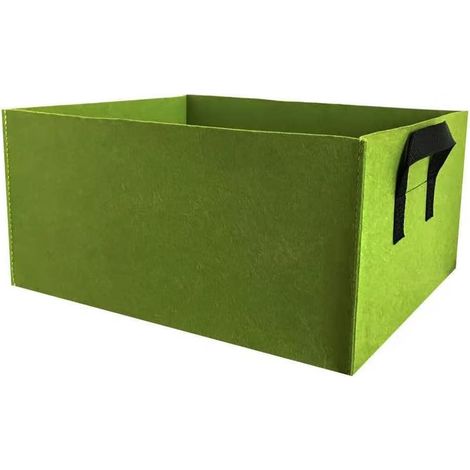 3 Sacs Verts Rectangulaires en Tissu Non Tissé pour Plantation, Sacs de Jardin pour Plantes Extérieures, Légumes, Fleurs, Conteneurs de Pépinière, 60cmx30cmx20cm (1/5)