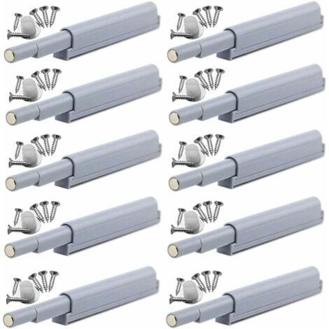 Fermeture magnétique push-open pour meuble – Lot de 10 – POM plastique et néodyme – Installation facile sans poignée