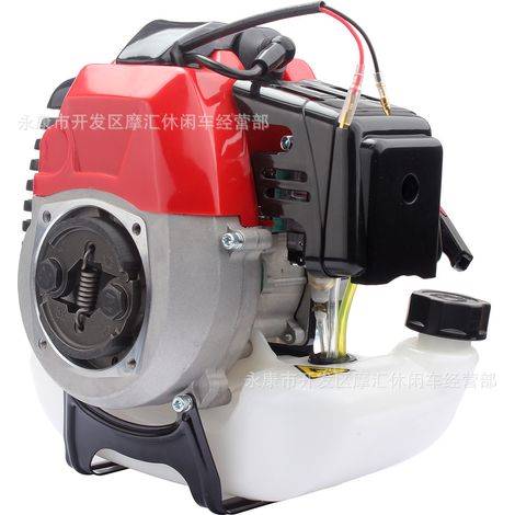 Zweitakt-Minimotorrad, kleiner Roller, Rasenmäher, 47-49cc Benzinmotor mit Kraftstofftank, 44-5cc. (1/5)