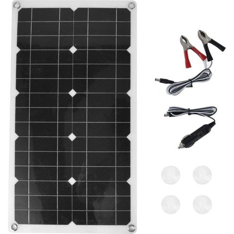 Online Store 18V 100W Panneau solaire étanche Panneau de charge solaire Chargeur de batterie extérieur pour bateau de voiture domestique (1/4)