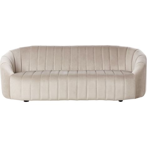 Sofa 3-Sitzer MALUNG Samtstoff Beige (1/5)