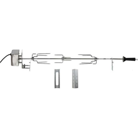 Rôtissoire électrique 230V – Broche en acier émaillé – Charge maximale 3 kg – Compatible barbecues Campingaz séries 3 et 4