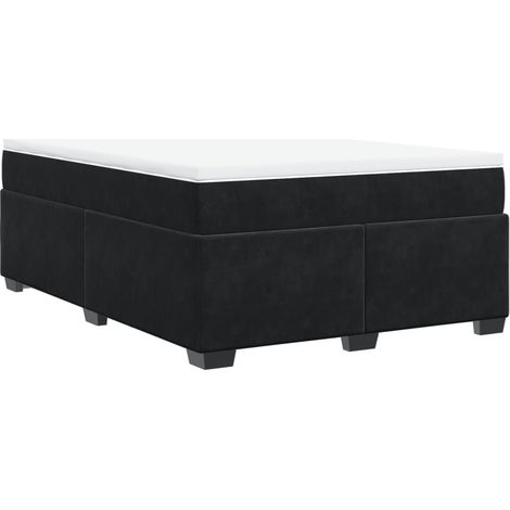 Maison Exclusive - Boxspringbett mit Matratze Schwarz 160x200 cm
