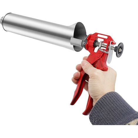 Pistola per guarnizioni, struttura in acciaio inox, funzionamento manuale, compatibile con fessure da 2 a 5 mm, ugelli intercambiabili, design ergonomico. (1/5)
