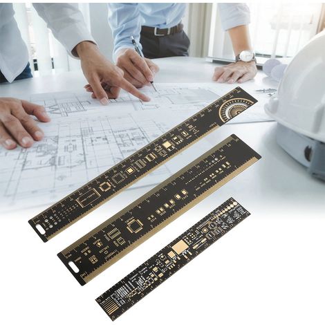 Règle multifonctionnelle pour circuits imprimés (lot de 3) : 6,3/7,87/10,23 pouces, destinée aux ingénieurs en électronique (1/5)