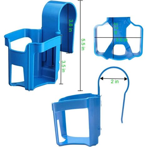 Porte Gobelets Piscine: Lot de 4 Accessoires Multifonctionnels avec Support pour Bord de Piscine, Panier Rangement, Porte-Boissons Détachable pour Fêtes d'été, Plage, Baignoires (1/3)