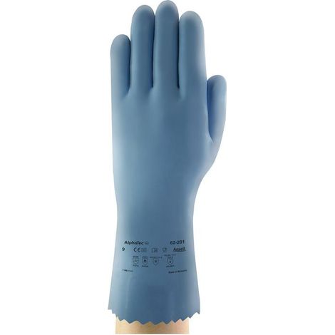 ANSELL Gants pour produits chimiques AlphaTec(R) 62-201 taille 10 bleu 12 paires ( 4000371299 ) (1/4)