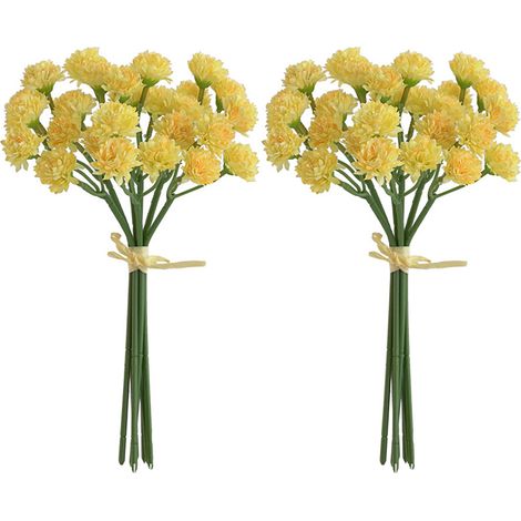Künstliche Pfingstrosen 30 cm (11,8 Zoll) - 2 Sträuße mit je 28 Seidenblumen mit Stielen