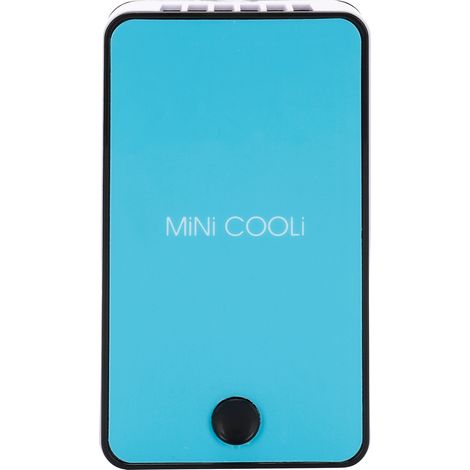 Ventilateur sans pales portable pour greffes de cils, sèche-cils, mini climatiseur, chargement USB, bleu (1/5)