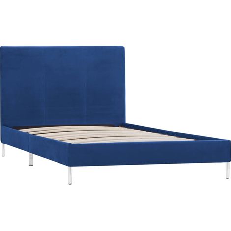 Maison Exclusive - Bettgestell Blau Stoff 90×200 cm