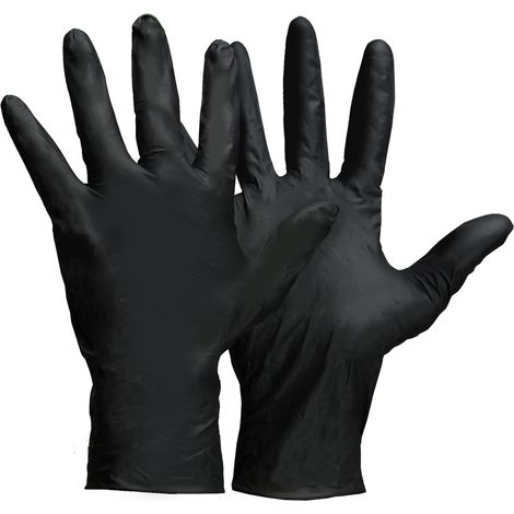Boite de 100 gants jetables noires en Nitrile MECANO - ROSTAING - 10 - XL (1/5)