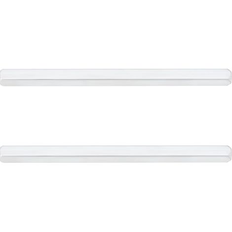 Lot de 2 Poignées de Porte Et de Fenêtre en Acier Massif Argenté de 6 Mm Axe Droit pour Serrure de Porte Et de Fenêtre 100 mm (1/5)