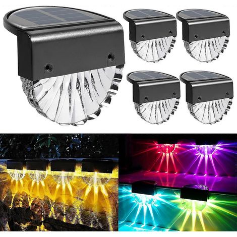 Lampes solaires pour jardin extérieur, lampes solaires étanches pour la décoration de jardin, lot de 4 lampes solaires LED pour terrasse, jardin et-AquaForge
