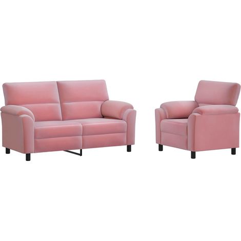 Set di divani 2 pcs Rosa Velluto vidaXL (1/5)