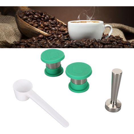 Geeignet für Nespresso Heimkaffeemaschinen, Edelstahl-Kaffeekapseln und wiederbefüllbare Kapselhüllen. (1/5)