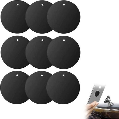 Piastra metallica magnetica per auto con adesivo 3M - Supporto sicuro per telefono - ALTRO (1/4)