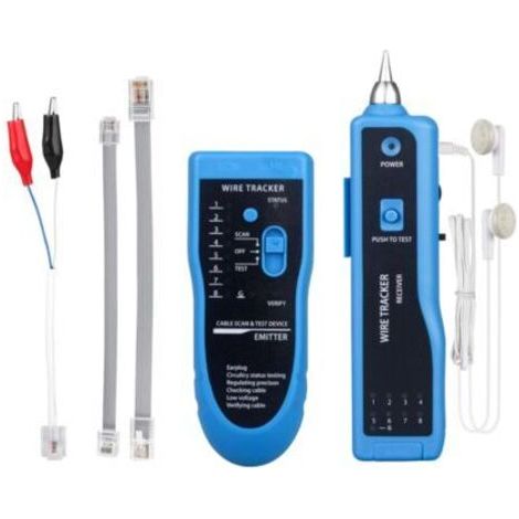 Testeur de câbles Ethernet RJ45 RJ11  Détecteur de continuité CAT5/CAT6  Kit générateur de tonalité et sonde  Localisateur de lignes téléphoniques