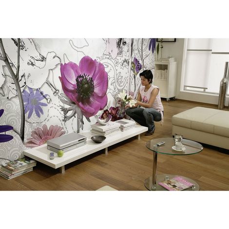 Komar Purple 368 x 254 cm, Papier peint panoramique 8-887, photomurale sur intissé (1/4)