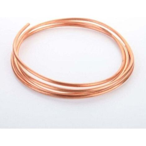 Tuyau de Cuivre Mou de Fil de Cuivre de 2M pour la Tuyauterie de Réfrigération OD 5mm x ID 4mm (1/4)