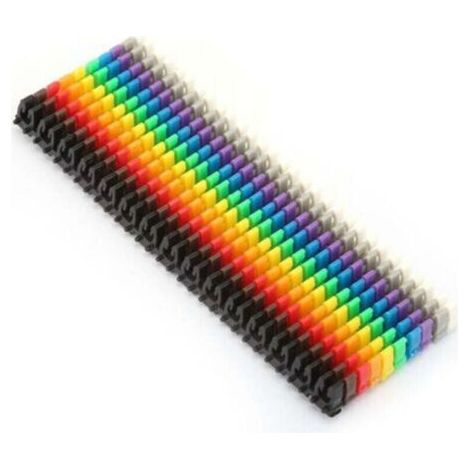 Repère Fil Electrique Marqueur de Câble de 09 Numéro Repère Clips de Fil Numérique en Plastique Étiquette du Tube de Fil de Câble Colorés (150 pièces 1,5 mm²) (1/5)