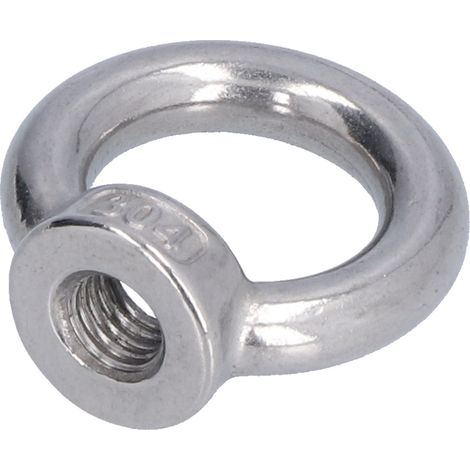 Lot de 10 écrous à œillet de levage en acier inoxydable, forme annulaire, pour machines forestières M6 (1/5)