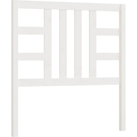 Testiera per Letto Bianca 106x4x100 cm Legno Massello di Pino vidaXL (1/5)