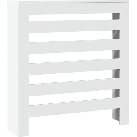 Cache-radiateur blanc 78x20x82 cm bois d'ingénierie