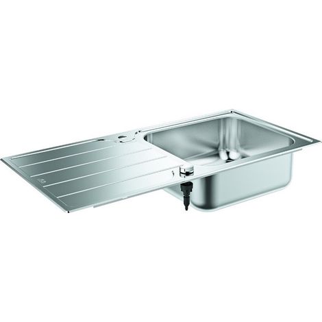 Lavello incasso K500 con gocciolatoio. sinistra/destra installabile 1000x500mm ES