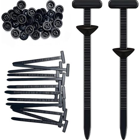 100 bridas de nailon autoblocantes universales - Bridas autoblocantes de 4,8 mm con remaches - Para reparación de automóviles y fijación industrial (1/5)
