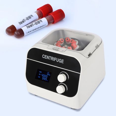 Digitale Zentrifuge, 8x20ml Laborzentrifuge, Tischblutzentrifuge Tisch 220V 0-4000rpm, 28  26  21cm