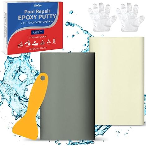 227g Epoxy Putty Repair Putty Underwater Putty 2 Parts Epoxy Glue Used to Repair Leaks, Cracks, Repair, Filling, Etching (Grey) (1/5)