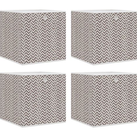 Boîtes de rangement pliables 4 pcs 32x32x32 cm tissu intissé