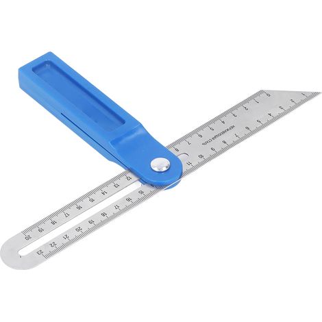 Équerre de biseau en T pour le travail du bois, rapporteur d'angle réglable à 360°, ruban à mesurer coulissant de 30 cm (1/5)