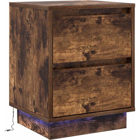 Maison Exclusive - Armadio da Notte con cassetto Rovere fumé 39 x 34,5 x 50 cm (1/5)