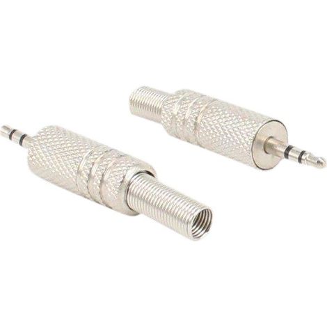 2.5mm all-metal, solderless, 3-section, two-color, DIY headphone/speaker AUX adapter. (1/3)