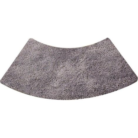 INHHUB Tapis de douche rond festonné, tapis de douche quart de rond en microfibre, lavable en machine, antidérapant, gris, 45x100cm-INHHUB (1/5)