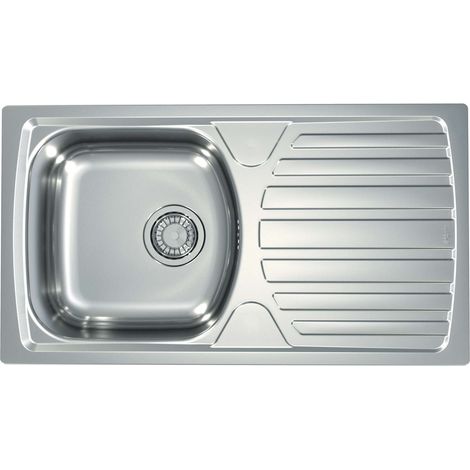 Alveus Basic - Lavello 78x44 cm, scarico 9 cm, acciaio inox 1136539