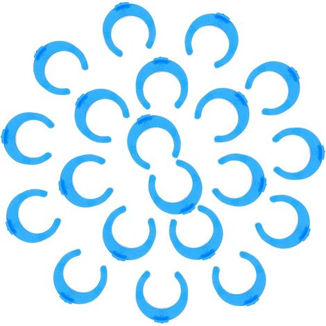 100 colliers de serrage 1/4 pour filtre à eau par osmose inverse, en plastique bleu, faciles (1/5)
