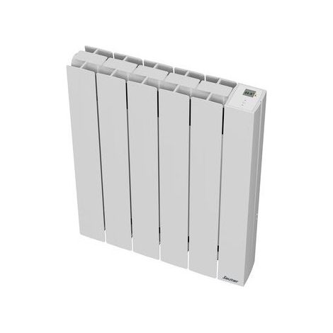 Sauter – Radiateur à inertie fluide 1000 W – Horizontal blanc – Surface de chauffe 10 m² – Thermostat électronique – Dimensions 49x58x12.7 cm