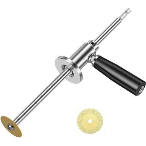 1 Lame de scie circulaire, tige hexagonale 6,35 mm, disque diamant 40 mm, pour perceuse, coupe métal bois céramique (1/5)